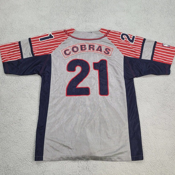 Vintage Southpole Baseball Jersey Mens Medium Cobras Metallic Hip Hop Mesh Rare - Picture 2 of 12